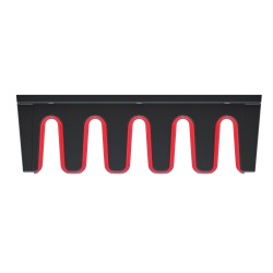 Supporti Ganci per Attrezzi da Garage Officina | 9,8x31x7 cm | Portata 7 Kg | Nero | in Plastica